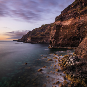 Cliffs Immersed in Golden Shadows