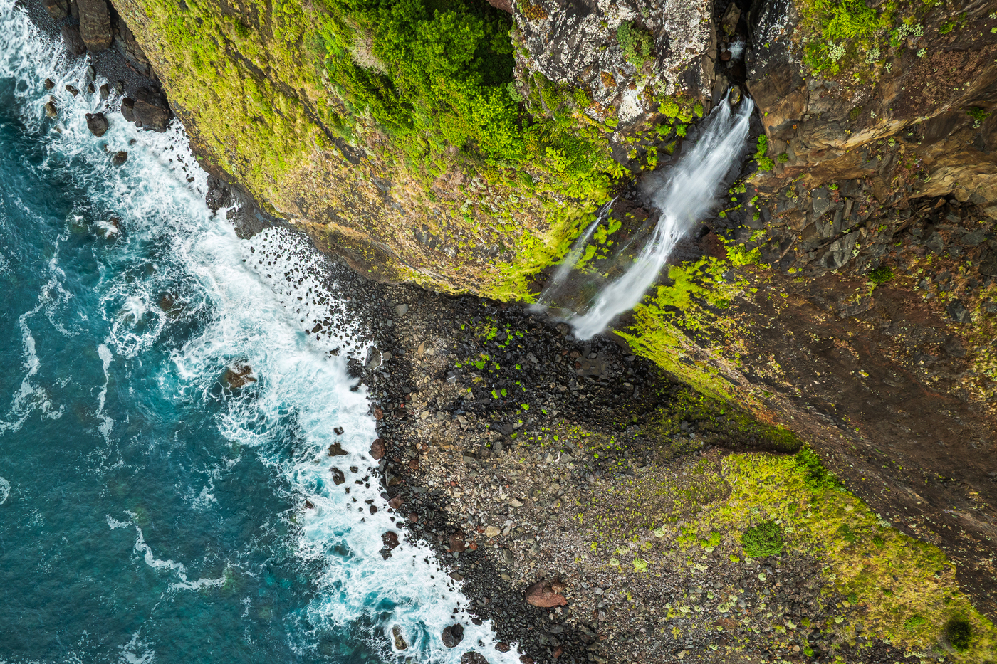 Waterfall Dancing with the Sea