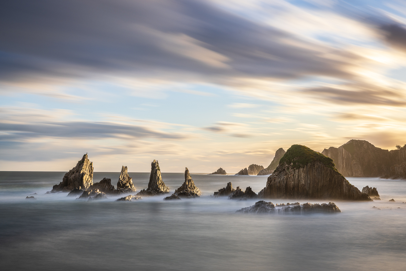 Coastal Spires in Gold
