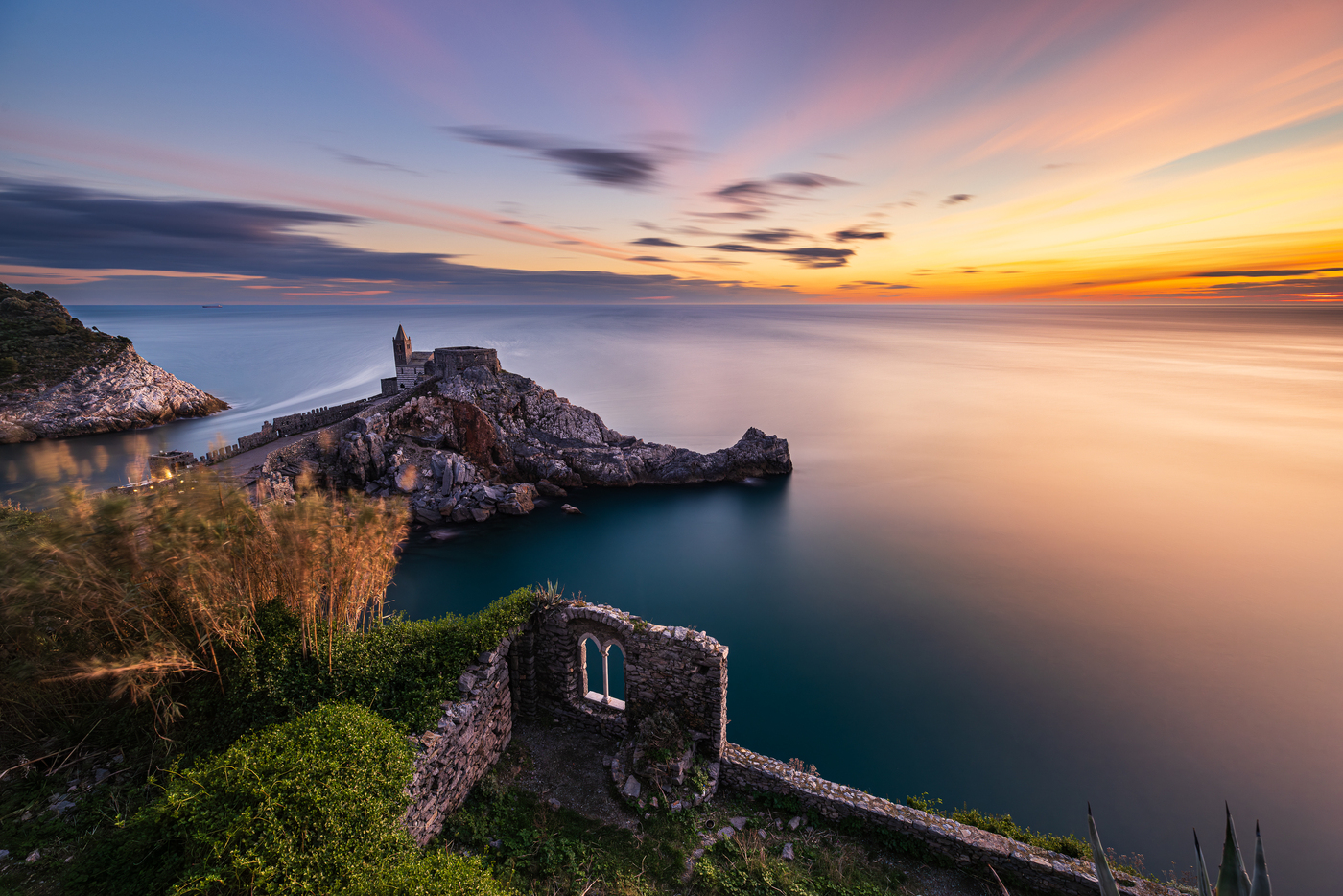 A Window Filled with the Last Rays of the Sun