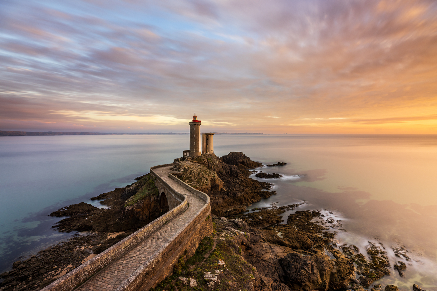 Phare du Petit Minou Bathing In The Last Sunset Rays