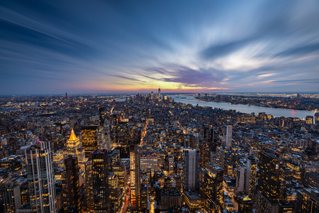 The Big Apple in Twilight's Blue