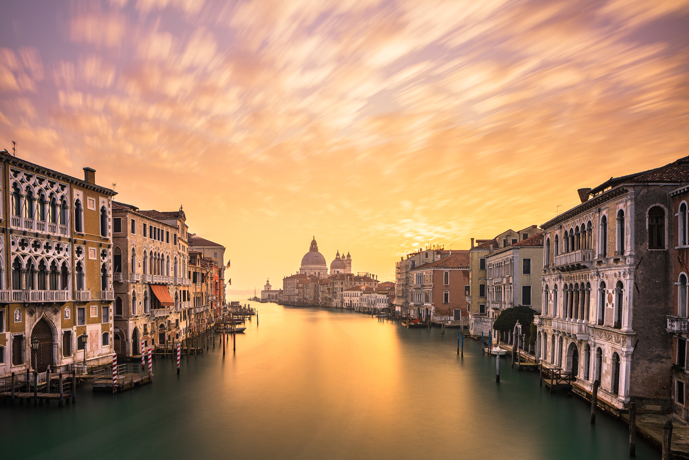 Canal Grande In Golden Glow